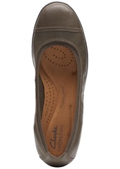 Clarks Women's Meadow Opal Cap-Toe Comfort Flats - Slate Leat