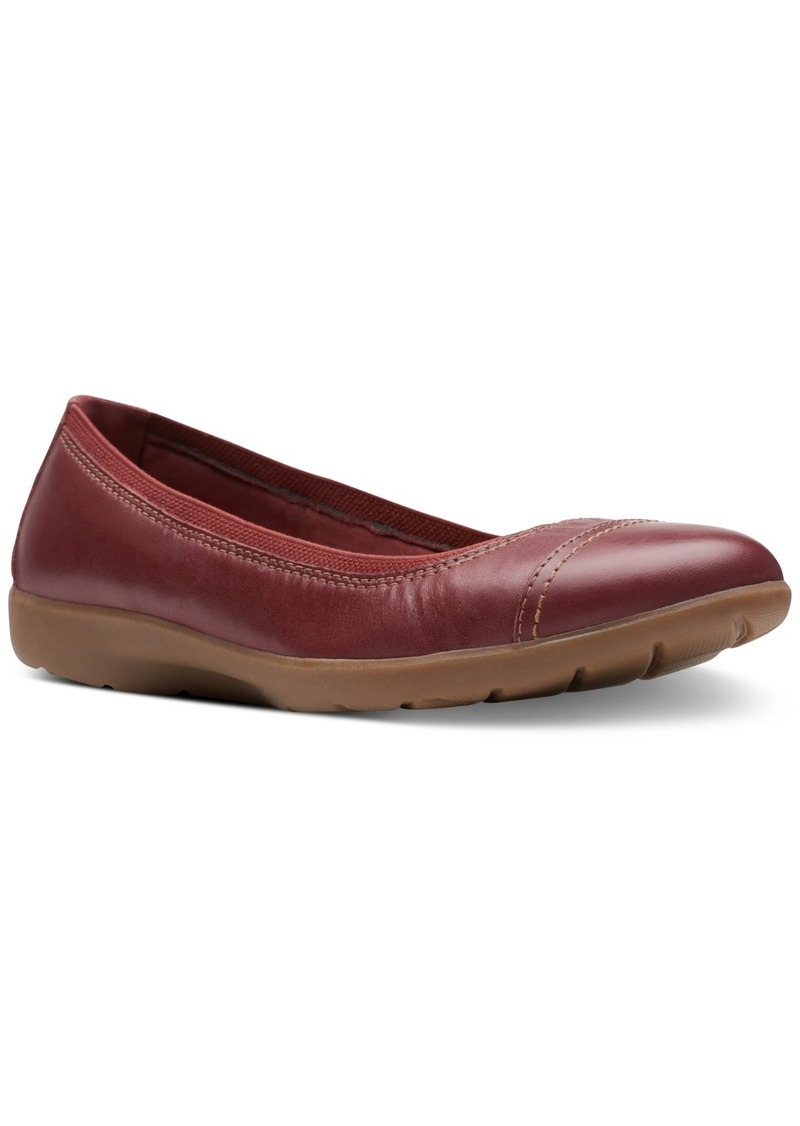 Clarks Women's Meadow Opal Cap-Toe Comfort Flats - Chestnut L