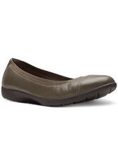 Clarks Women's Meadow Opal Cap-Toe Comfort Flats - Slate Leat