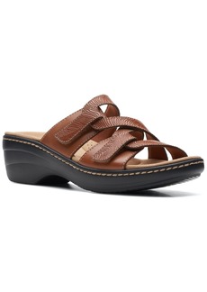 Clarks Women's Merliah Karli Slip-on Strappy Sandals - Tan Leather