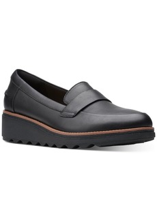 Clarks Women's Sharon Gracie Slip-On Loafer Flats - Black Leather