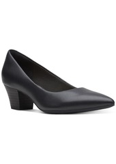 Clarks Women's Teresa Step Block-Heel Comfort Pumps - Black Tweed Combination