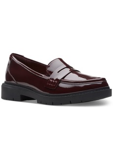 Clarks Women's Westlynn Ayla Round-Toe Penny Loafers - Burgundy Patent