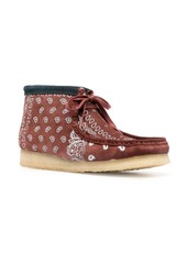 Clarks paisley-print lace-up boots