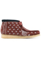 Clarks paisley-print lace-up boots