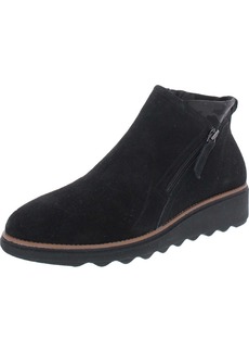 Clarks Sharon Womens Slip On Leather Ankle Boots