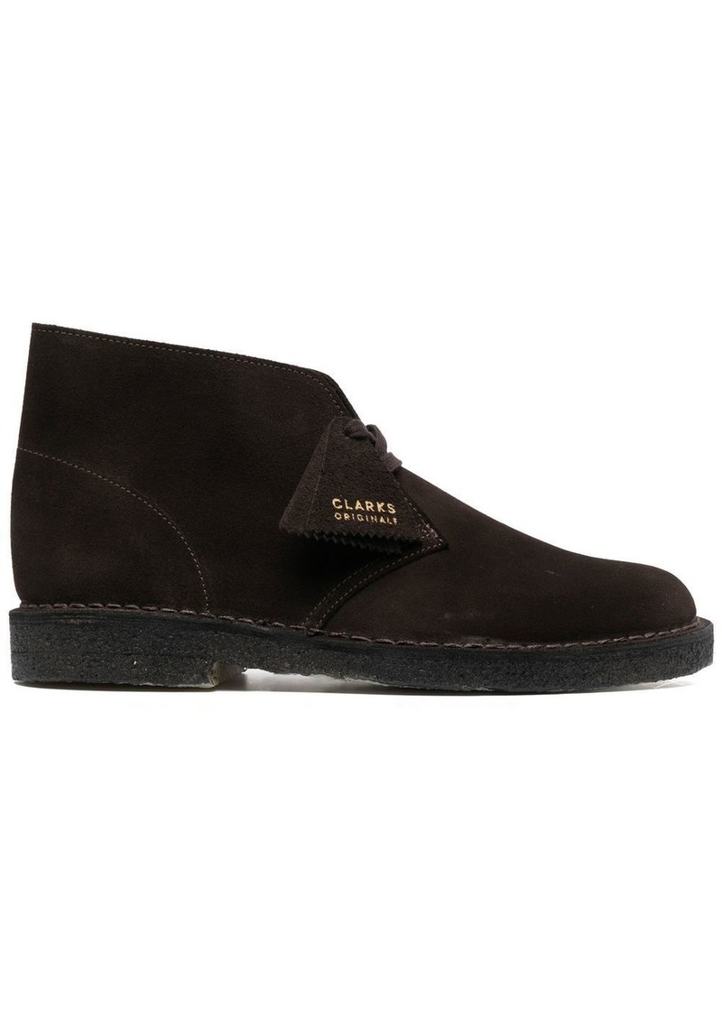 Clarks suede lace-up boots