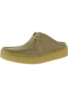 Clarks Wallabeecup Lo Mens Suede Faux Fur Lined Lace Up Flats