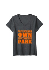 Womens Clayton hounds Own the Park V-Neck T-Shirt