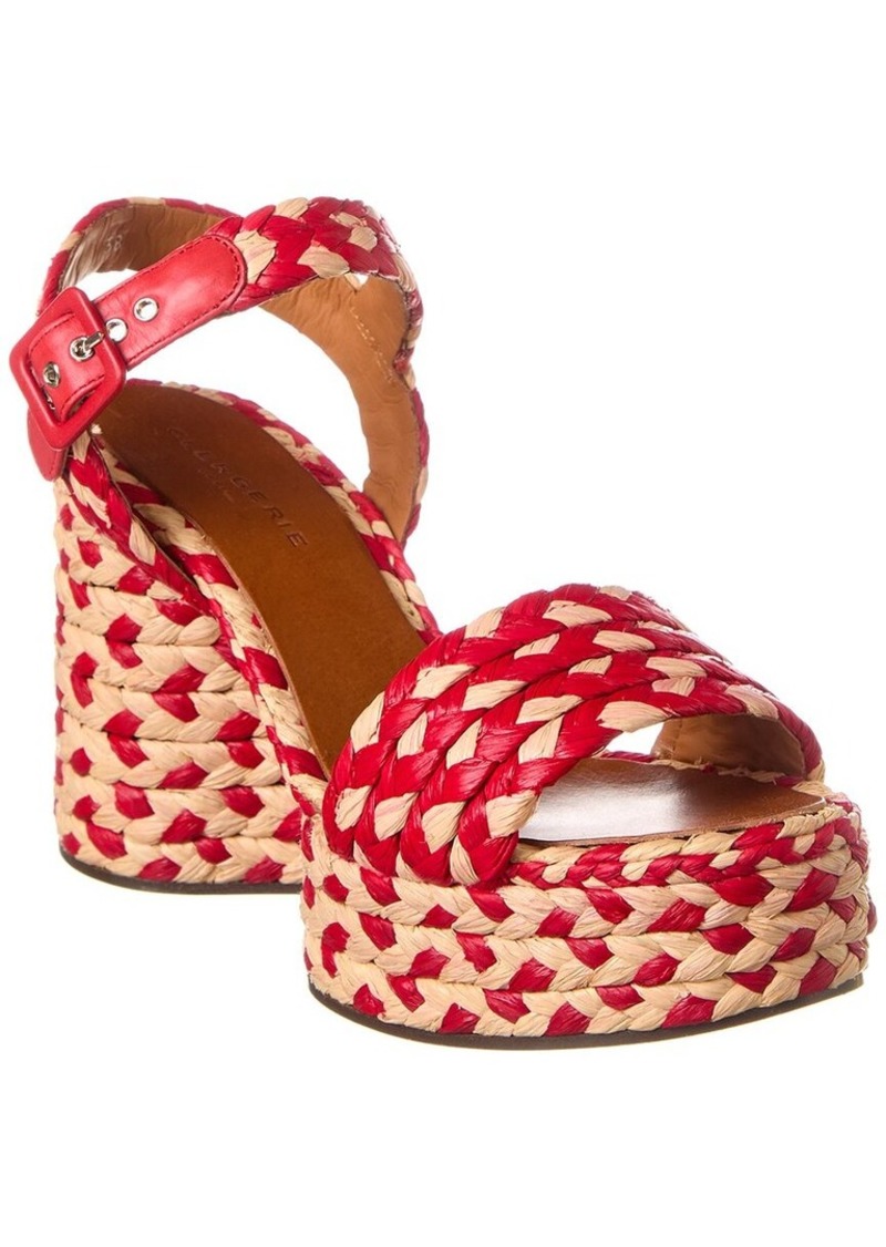 Clergerie Arizona Raffia Platform Sandal