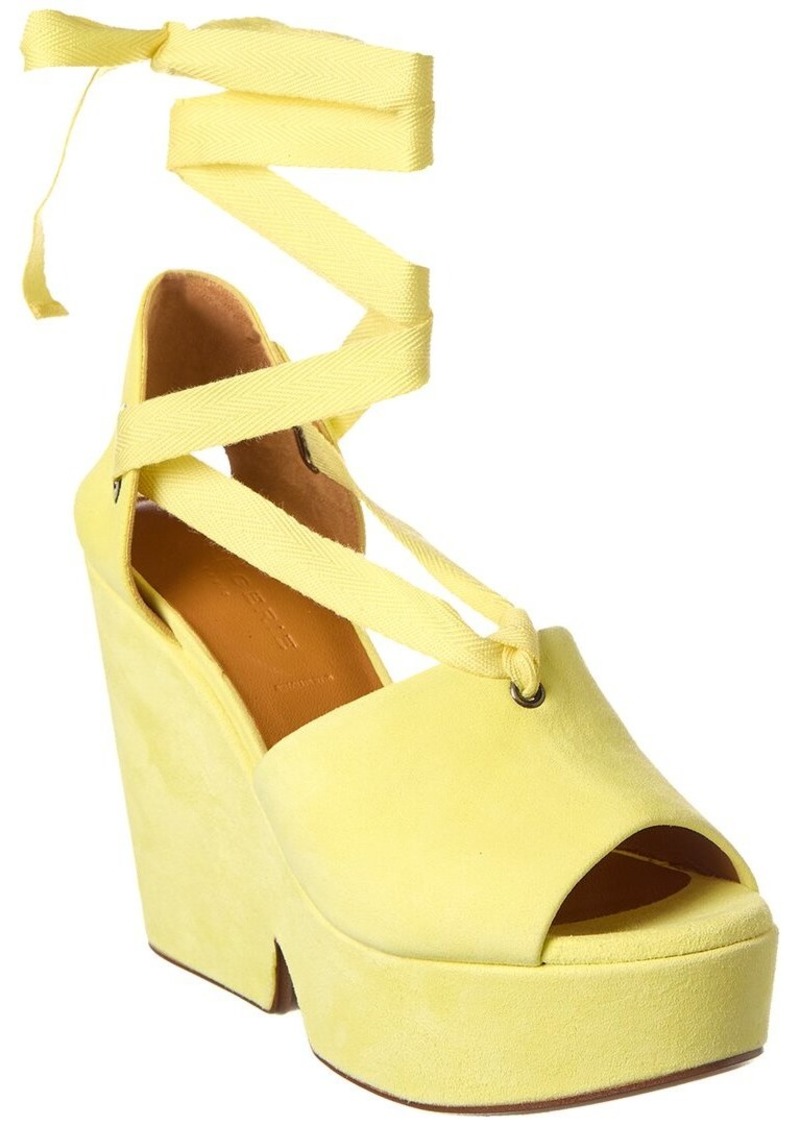 Clergerie Doty Suede Platform Sandal