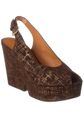 Clergerie Dylan Suede Platform Sandal