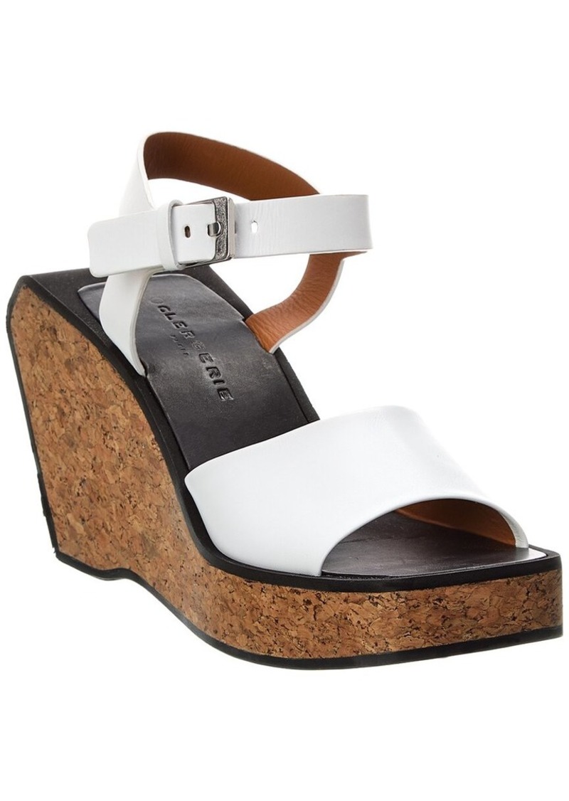 Clergerie Effy Leather Platform Sandal