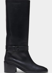 Clergerie Paris Tal Leather Buckle Tall Boots