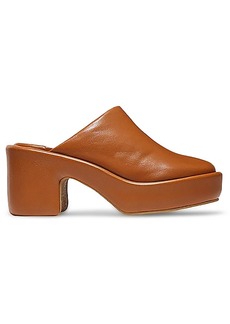 Clergerie Dorice Womens Leather Dressy Platform Sandals
