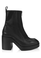 Clergerie Nesha Leather Platform Ankle Boots