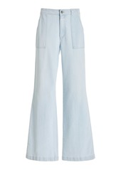 CLOSED - Aria Stretch-Cotton Pants - Blue - 23 - Moda Operandi