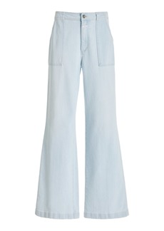 CLOSED - Aria Stretch-Cotton Pants - Blue - 32 - Moda Operandi