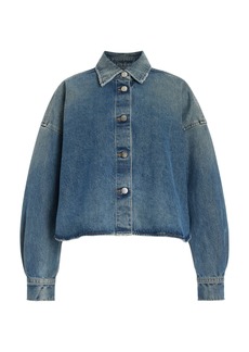 CLOSED - Boxy Cropped Denim Shirt - Light Wash - XL - Moda Operandi