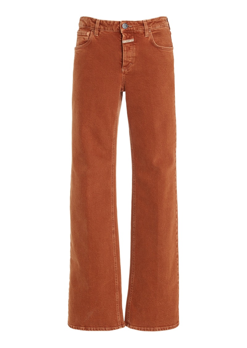 CLOSED - Gillan Stretch Low-Rise Flared Jeans - Brown - 24 - Moda Operandi