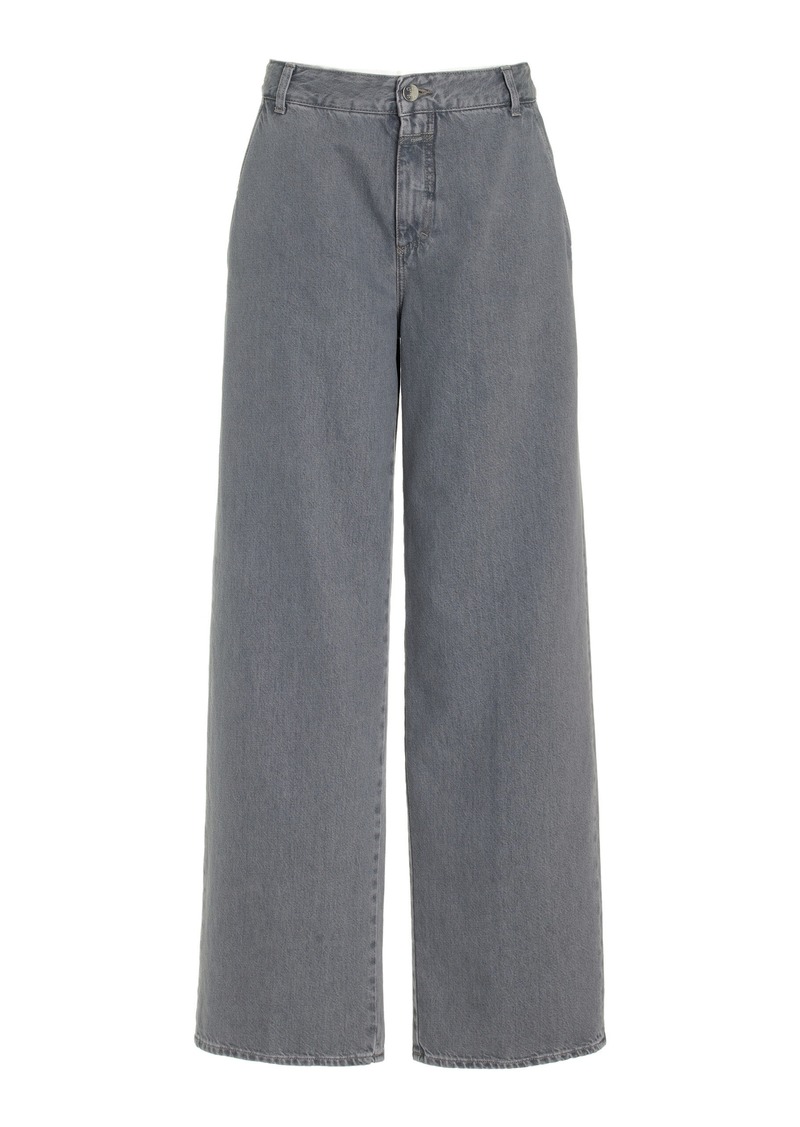 CLOSED - Jurdy Rigid Low-Rise Straight-Leg Jeans - Grey - 24 - Moda Operandi