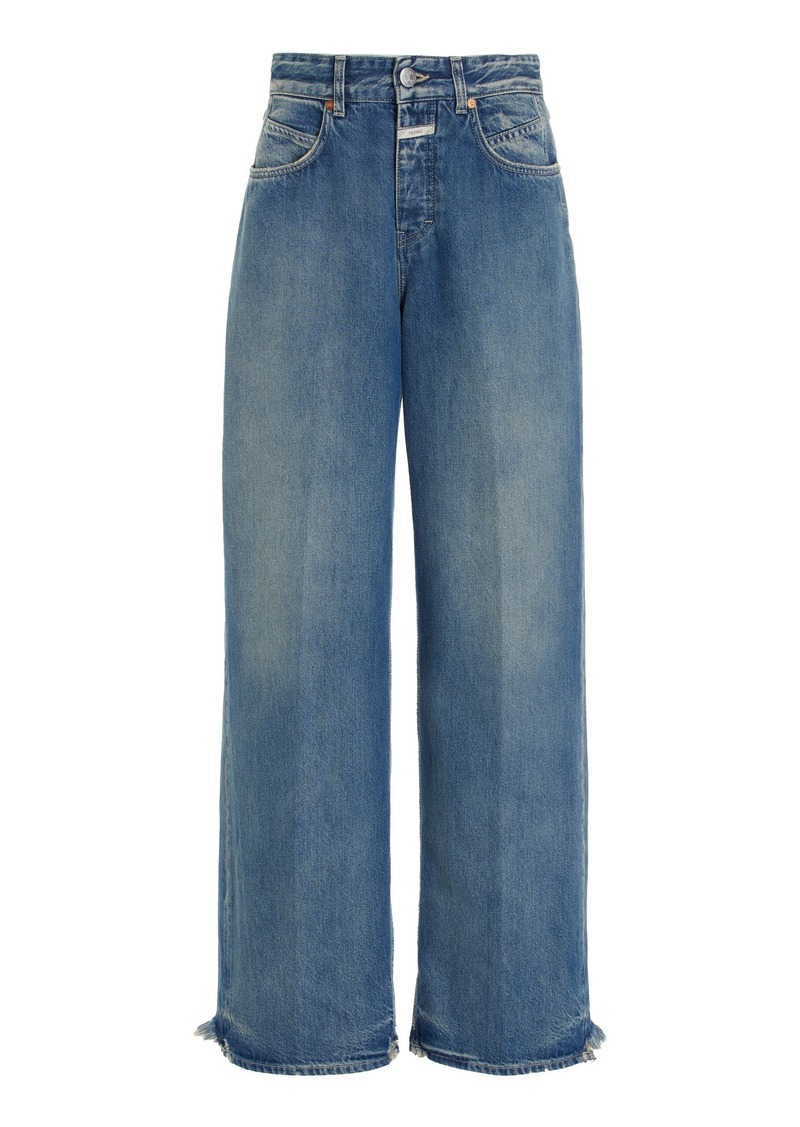 CLOSED - Nikka Rigid Mid-Rise Wide-Leg Jeans - Blue - 26 - Moda Operandi