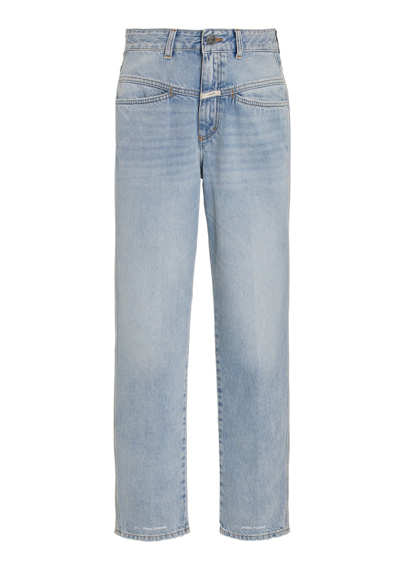 CLOSED - Pedal Pusher Rigid High-Rise Straight-Leg Jeans - Blue - 27 - Moda Operandi