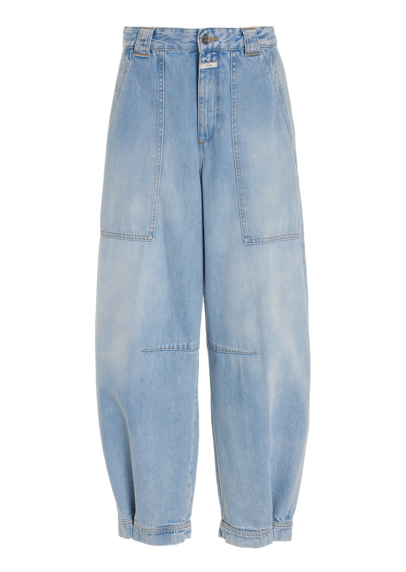 CLOSED - Rhannon Rigid High-Rise Tapered Jeans - Light Wash - 29 - Moda Operandi