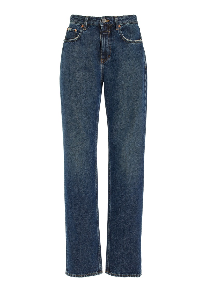 CLOSED - Roan Rigid High-Rise Straight-Leg Jeans - Dark Wash - 25 - Moda Operandi