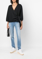 CLOSED cropped wrap blouse