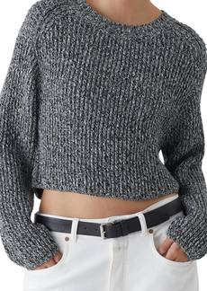 CLOSED Pure Organic Cotton Crew Neck Sweater In Black