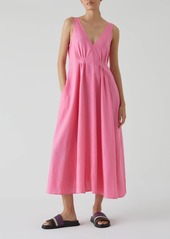 CLOSED V-Neck Dart Dress In Pink Lilies