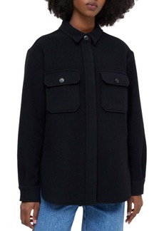 CLOSED Wool Overshirt In Black