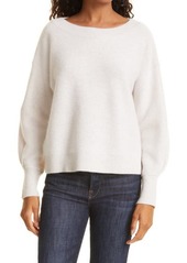 Club Monaco Boiled Cashmere Sweater in Chalk Heather at Nordstrom