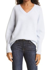 Club Monaco Cashmere V-Neck Sweater in Light Blue at Nordstrom