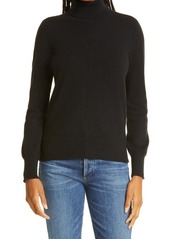 Club Monaco Keyhole Back Turtleneck Recycled Cashmere Sweater in Black at Nordstrom