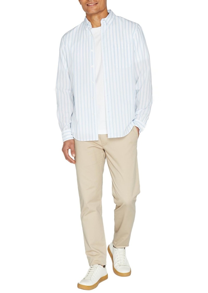 Club Monaco Men's Airy Poplin Stripe Shirt