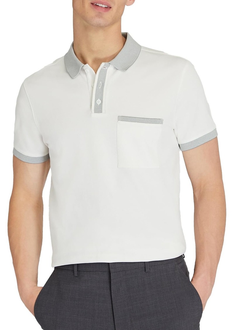 CLUB MONACO Men's Double Feeder Stripe Polo