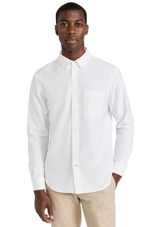 Club Monaco Men's Long Sleeve Solid Oxford Shirt  XS
