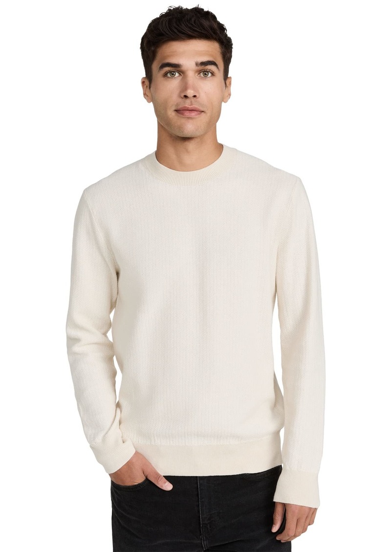 Club Monaco Men's Long Sleeve Texture Crew Sweater  XL
