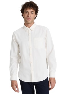 Club Monaco Men's Pinwale Corduroy Shirt  Off White XL