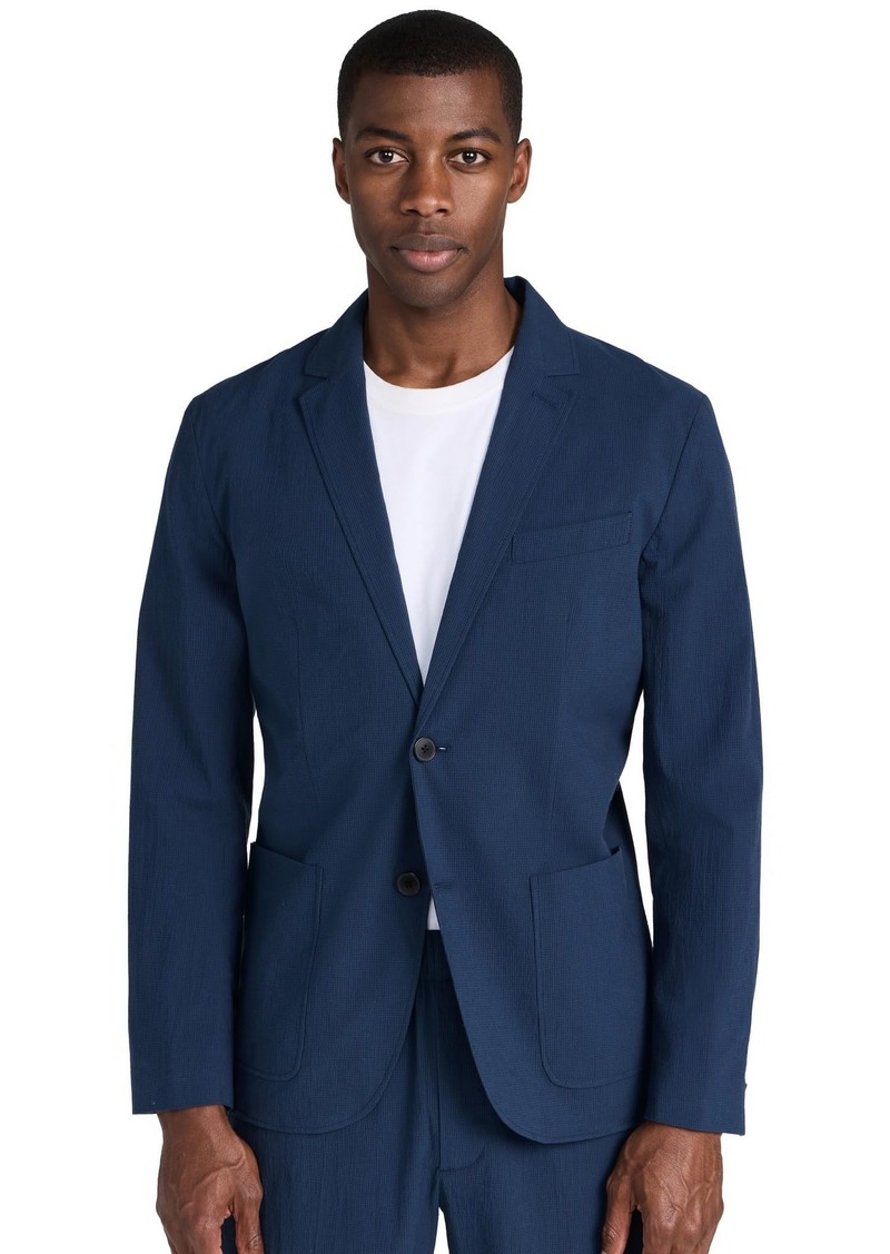 Club Monaco Men's Seersucker Blazer  Blue