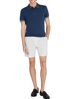 Club Monaco Men's Tipped Collar Polo MED.Blue Base/BLEU