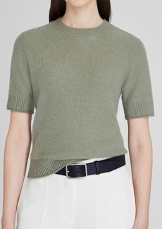 Club Monaco Short Sleeve Boiled Cashmere Sweater