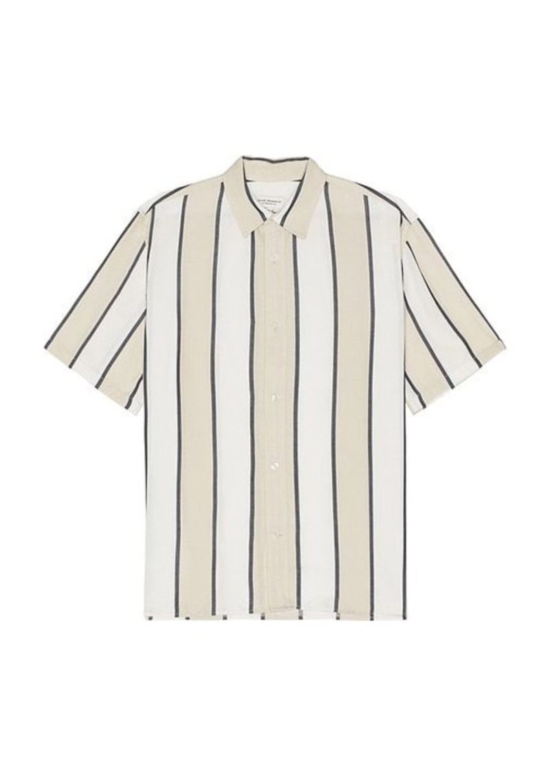 Club Monaco Short Sleeve Cabana Stripe Shirt