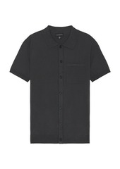 Club Monaco Short Sleeve Tech Button Down Shirt