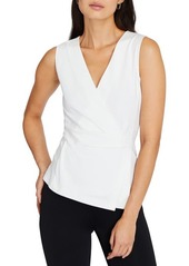 Club Monaco Sleeveless Wrap Front Knit Top