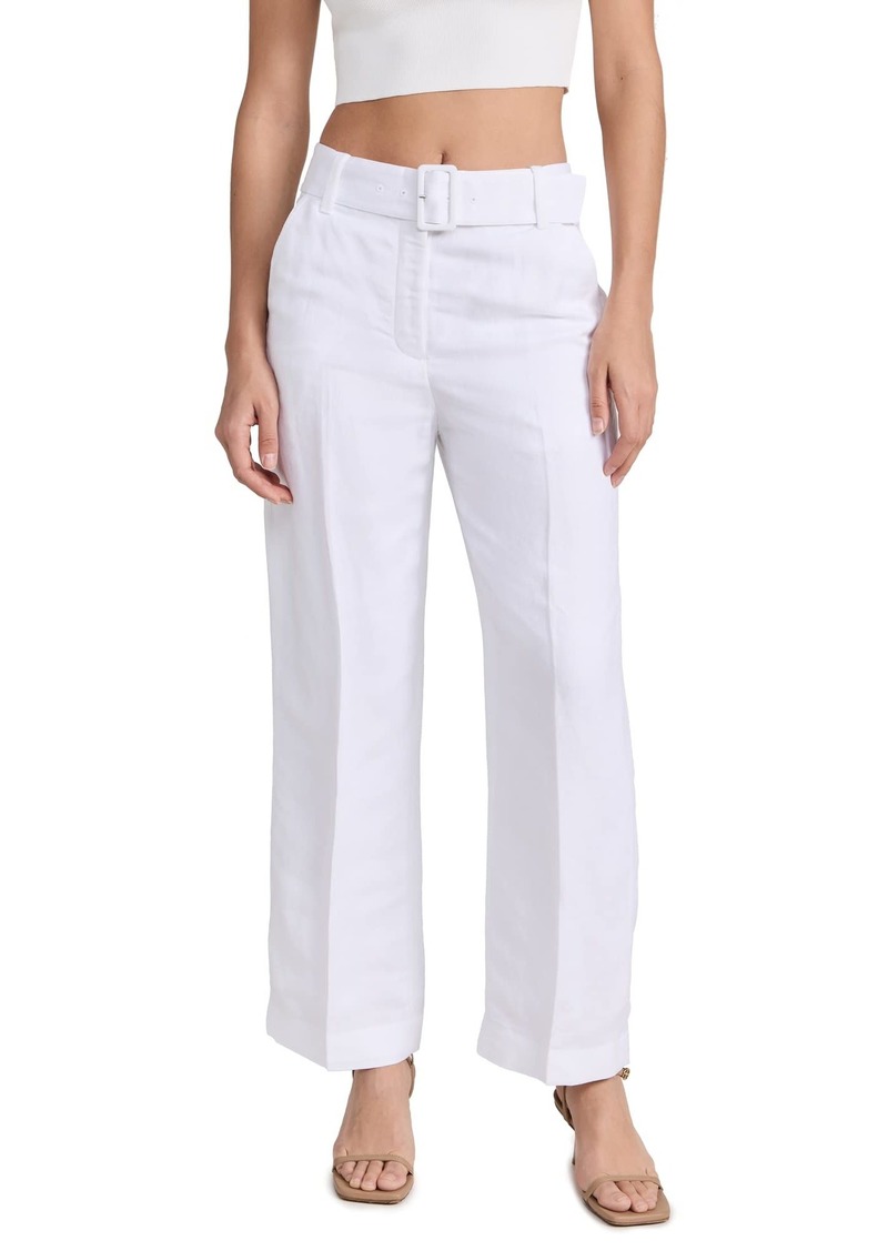 Club Monaco Women's Belted Linen Trousers