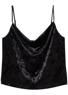 Club Monaco Women's Crushed Velvet Cowl Neck Cami