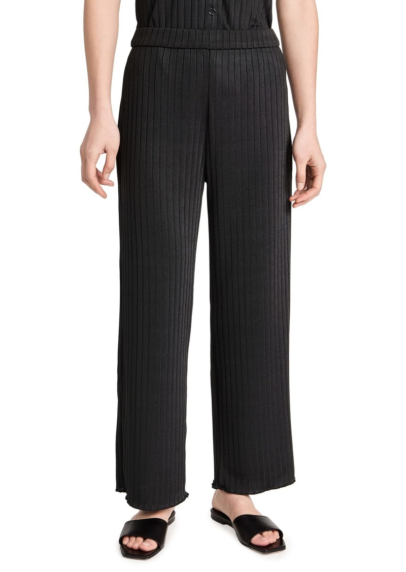 Club Monaco Women's Wide Rib Pants  Black L